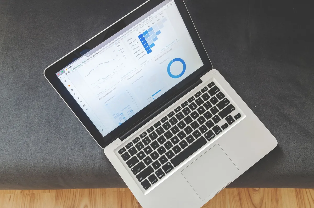 Notebook com gráficos e visualizações de dados - automação de marketing para pequenas empresas na Poupar AI